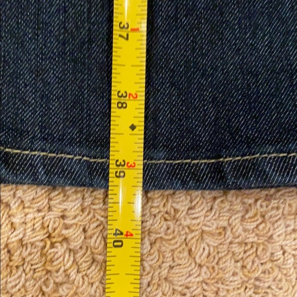 True Religion Indigo Boot Cut Jeans with Yellow Stitching - Picture 7 of 9